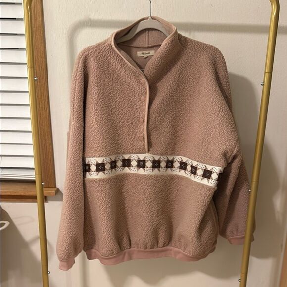 Madewell Sherpa Pullover, size L - Picture 1 of 8